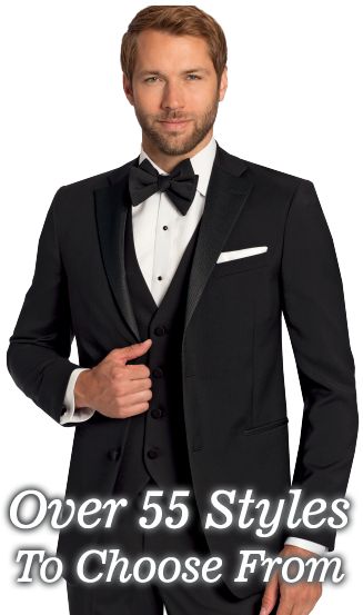 Over 75 styles of suits and tuxedos